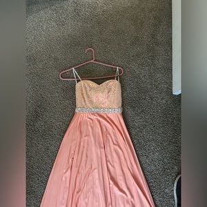 Peach prom dress